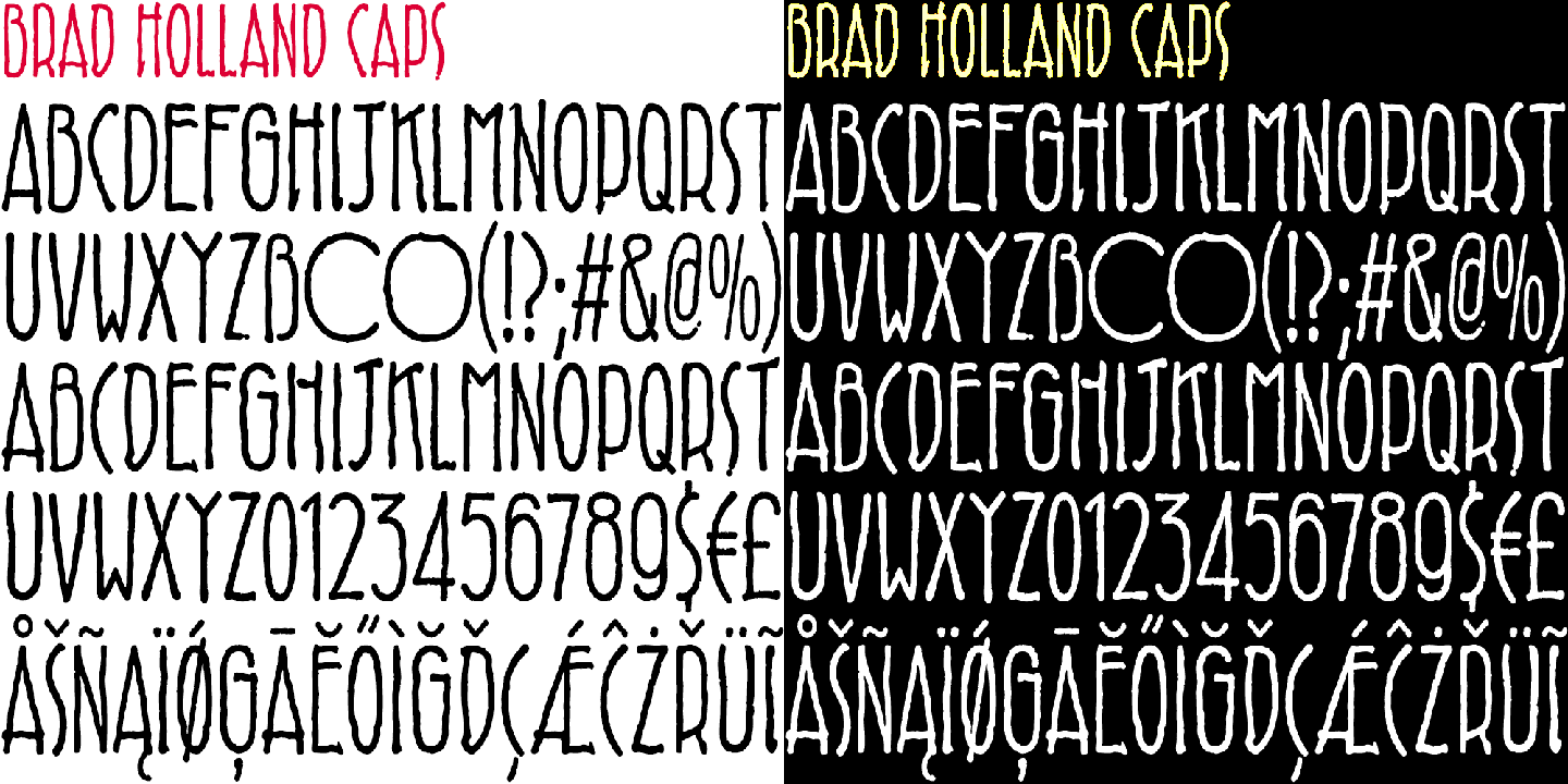 Brad Holland Caps Font Poster #1