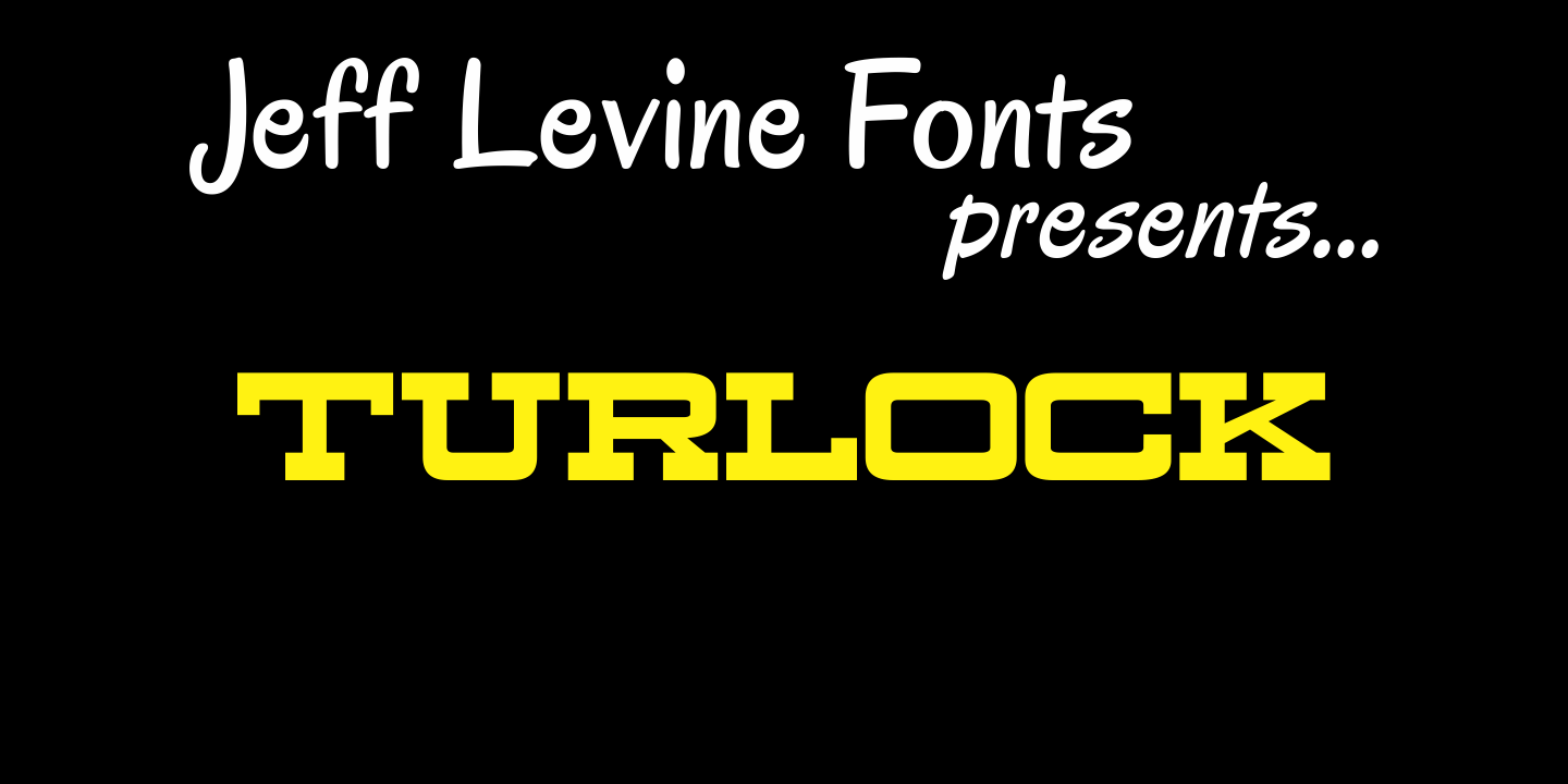 Turlock Font Poster #1