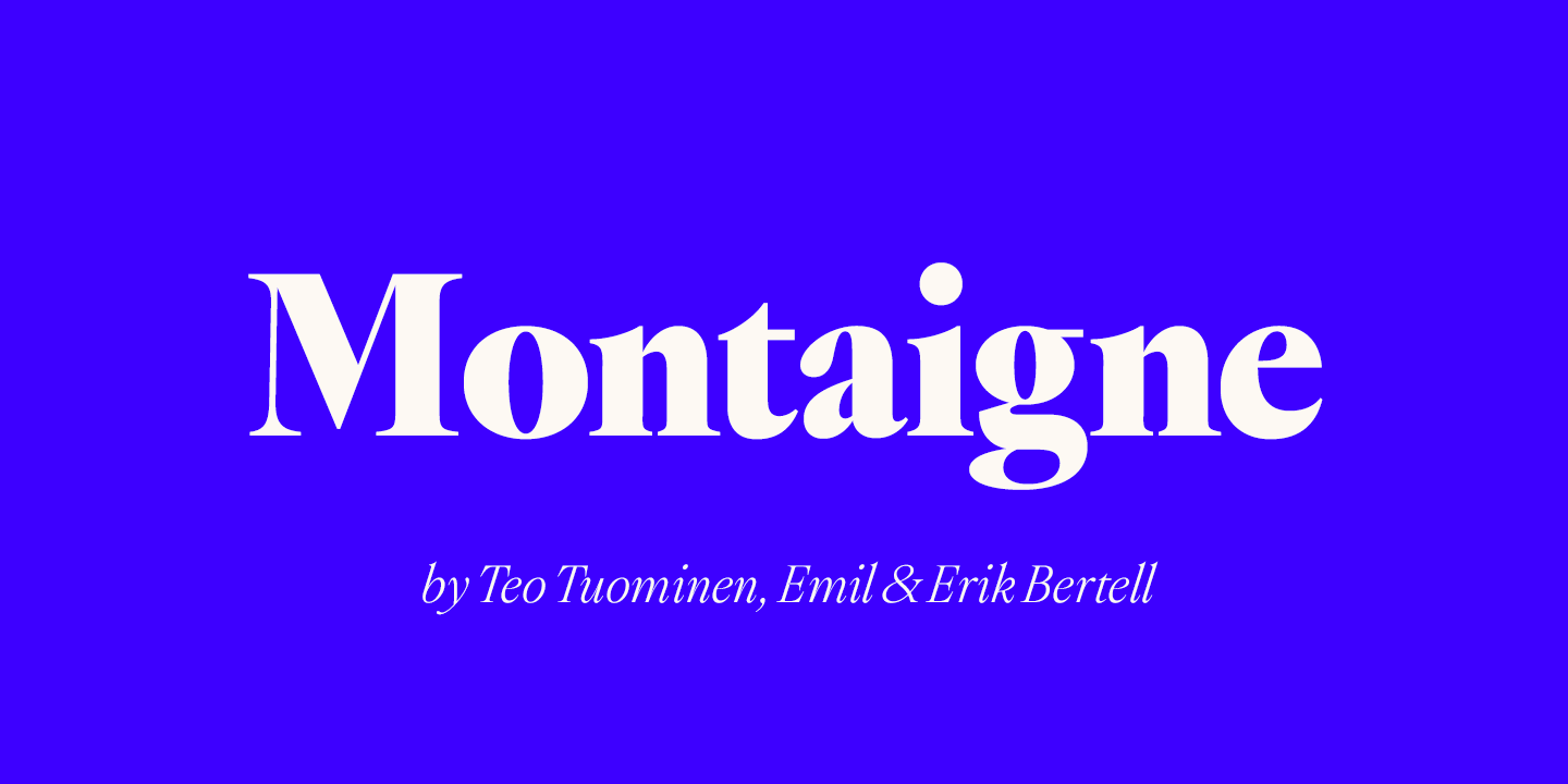 Montaigne Font Family Poster
