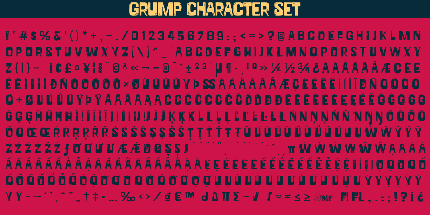 Grump Font Poster #6