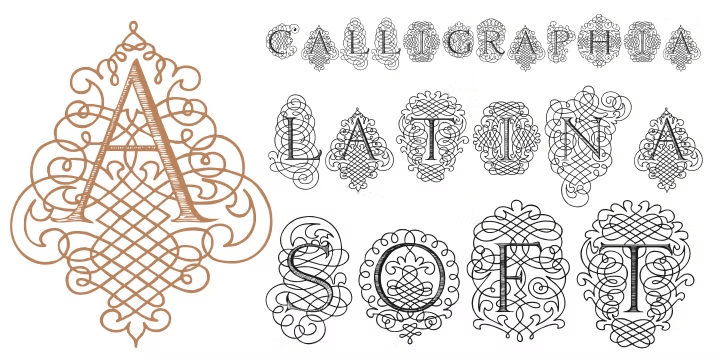 Calligraphia Latina Soft Font Family Poster