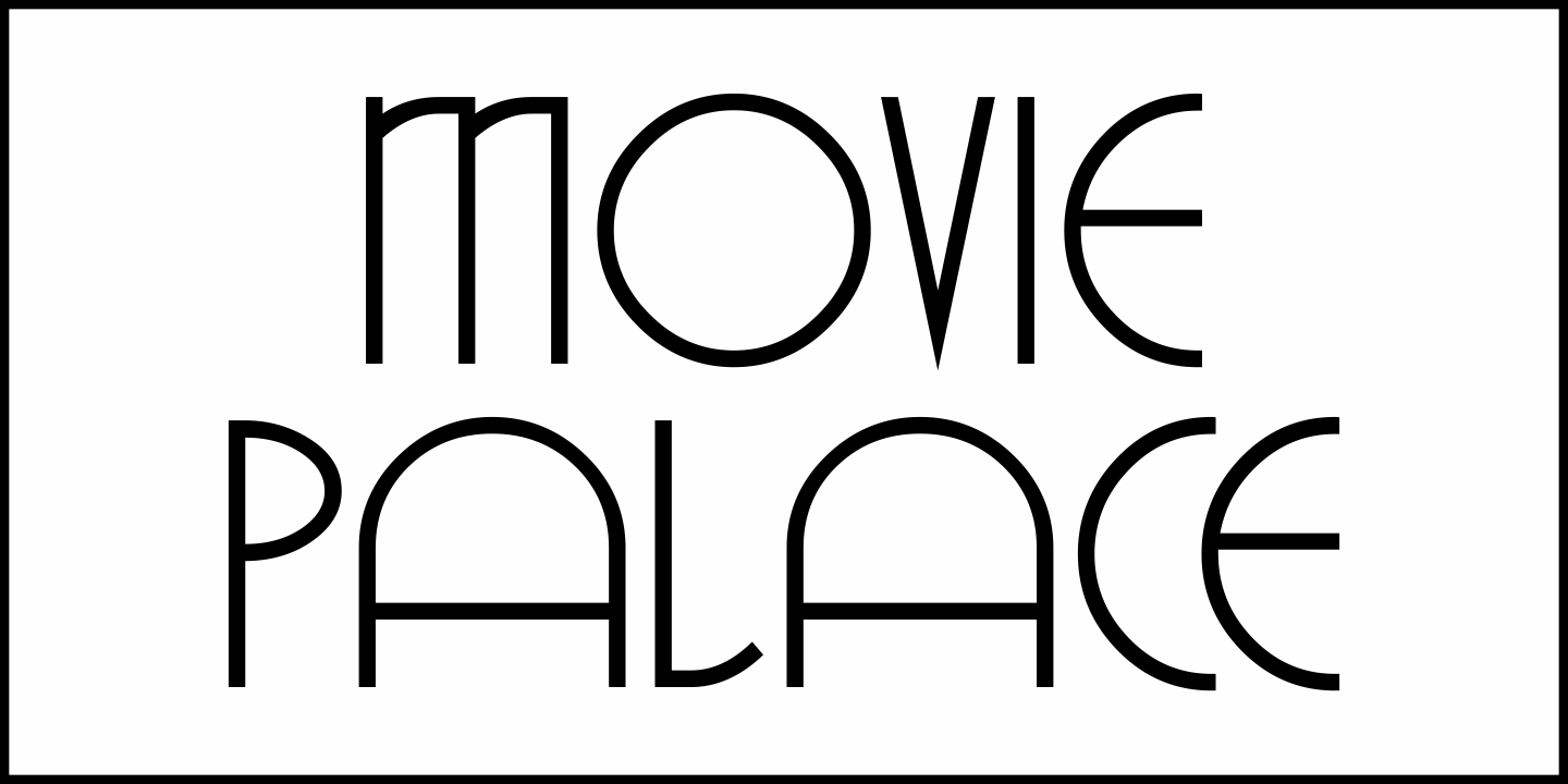 Movie Palace Font Poster #2
