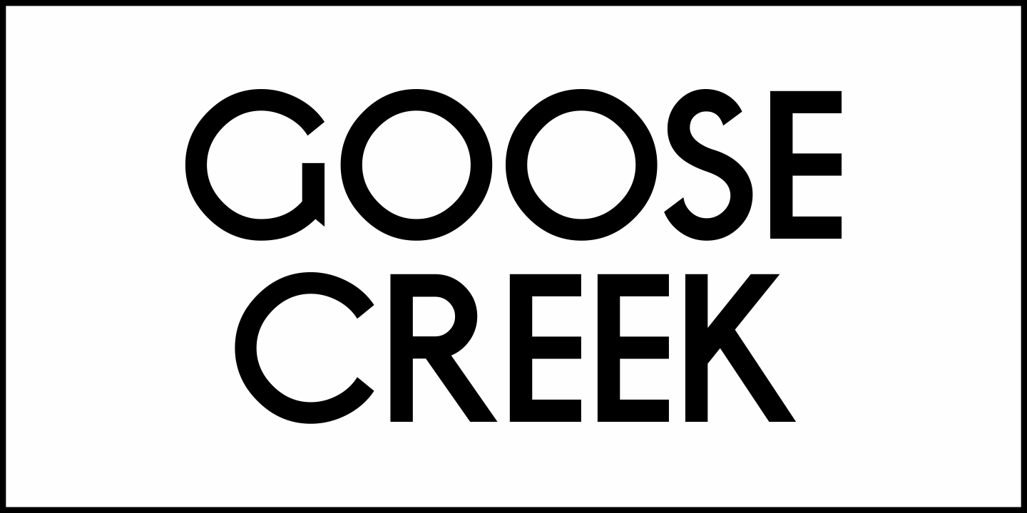Goose Creek Font Poster #2