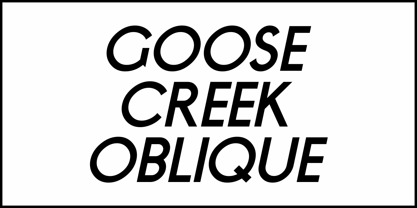 Goose Creek Font Poster #4