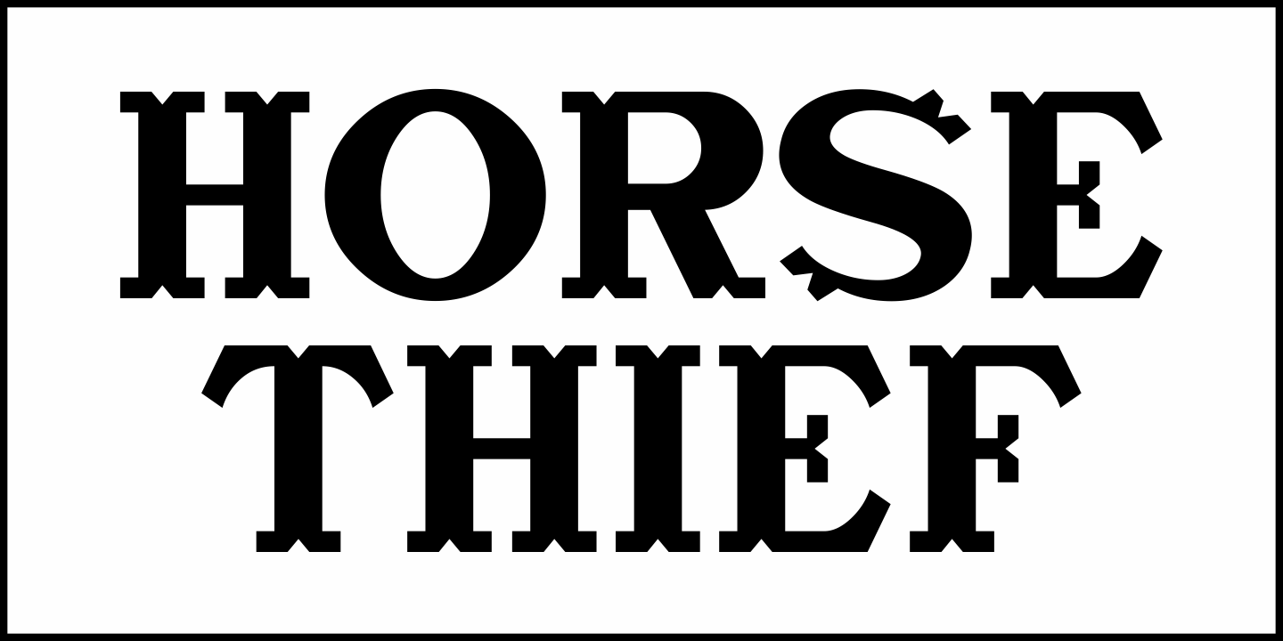 Horse Thief Font Poster #2