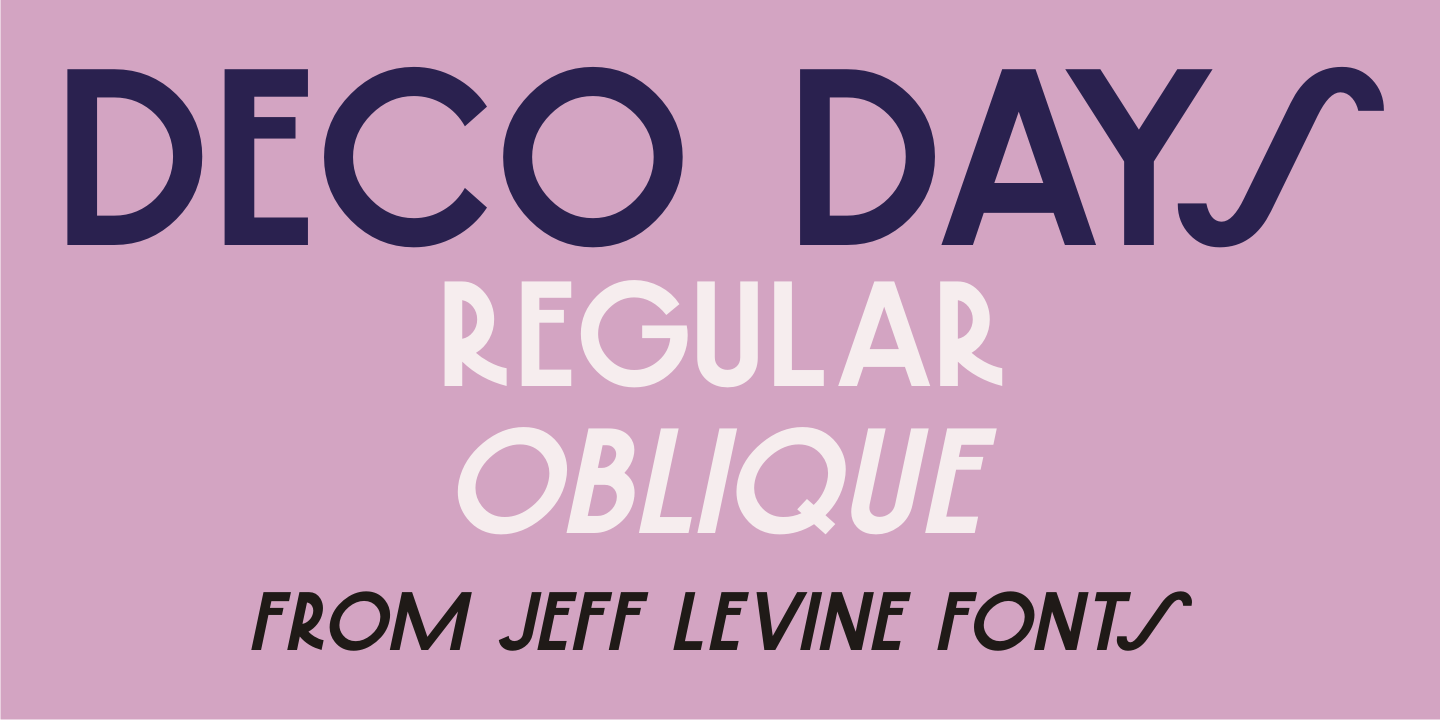 Deco Days Font Poster #1