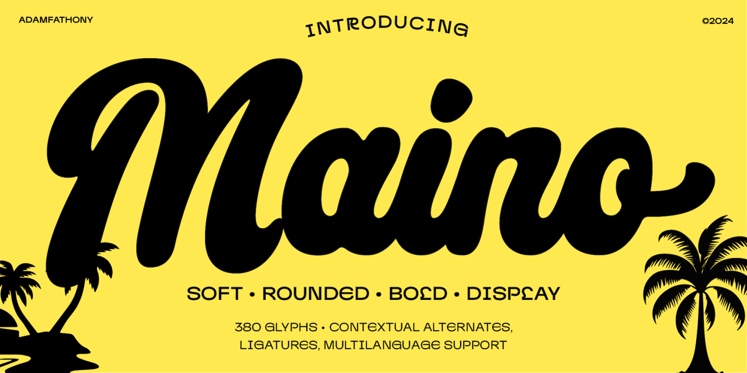 Maino Script Font Family Poster