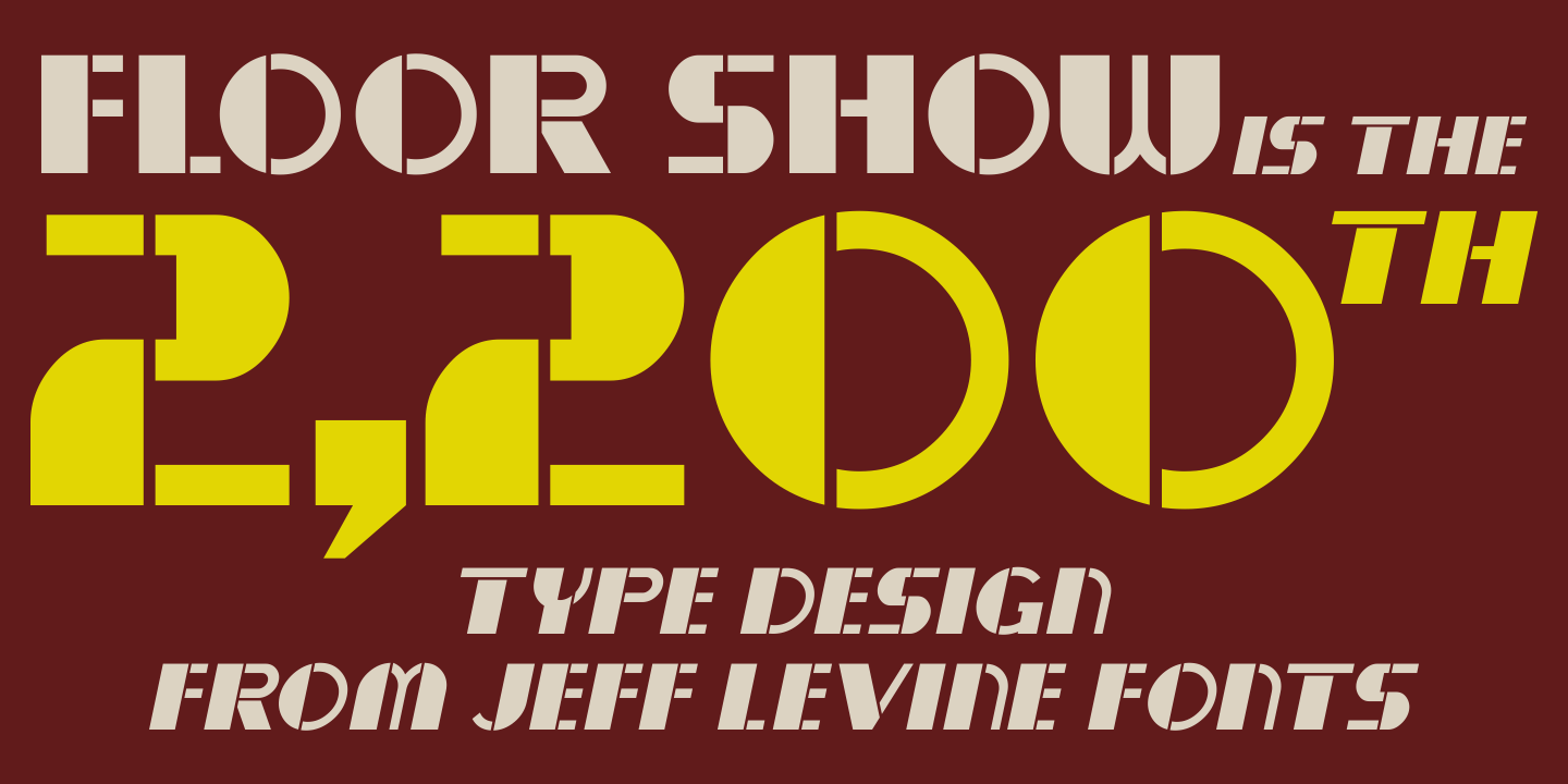 Floor Show Font Poster #1