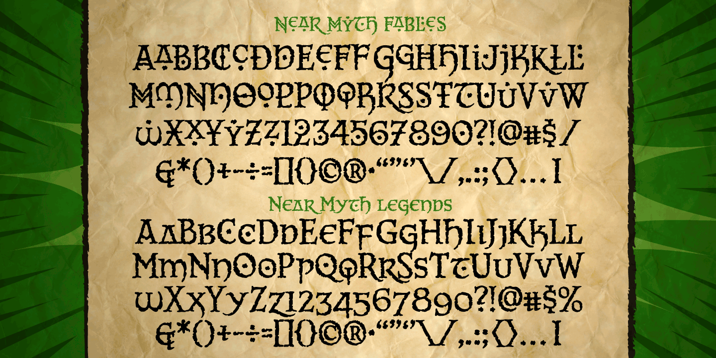 Near Myth Font Poster #1
