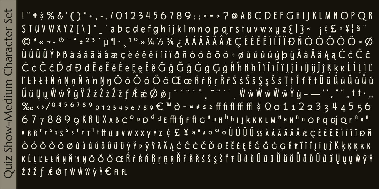 Quiz Show Font Poster #1