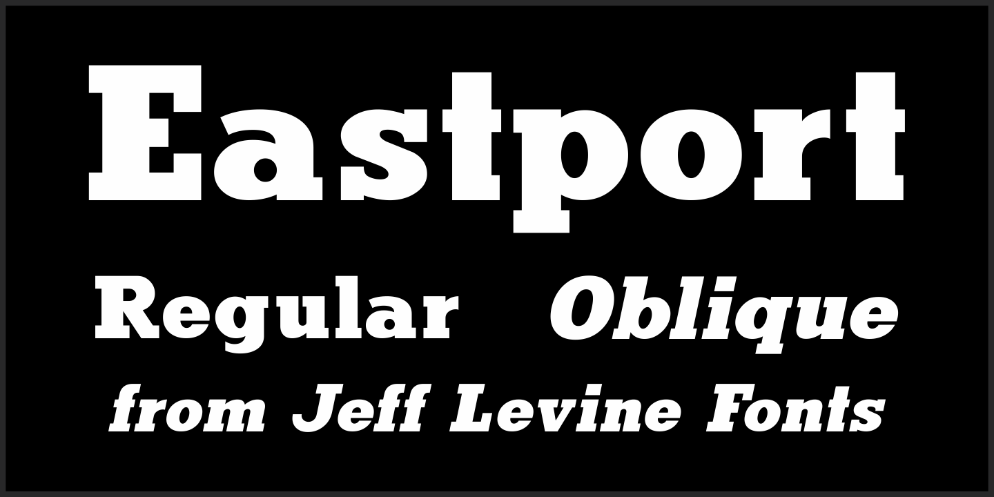 Eastport Font Family Poster