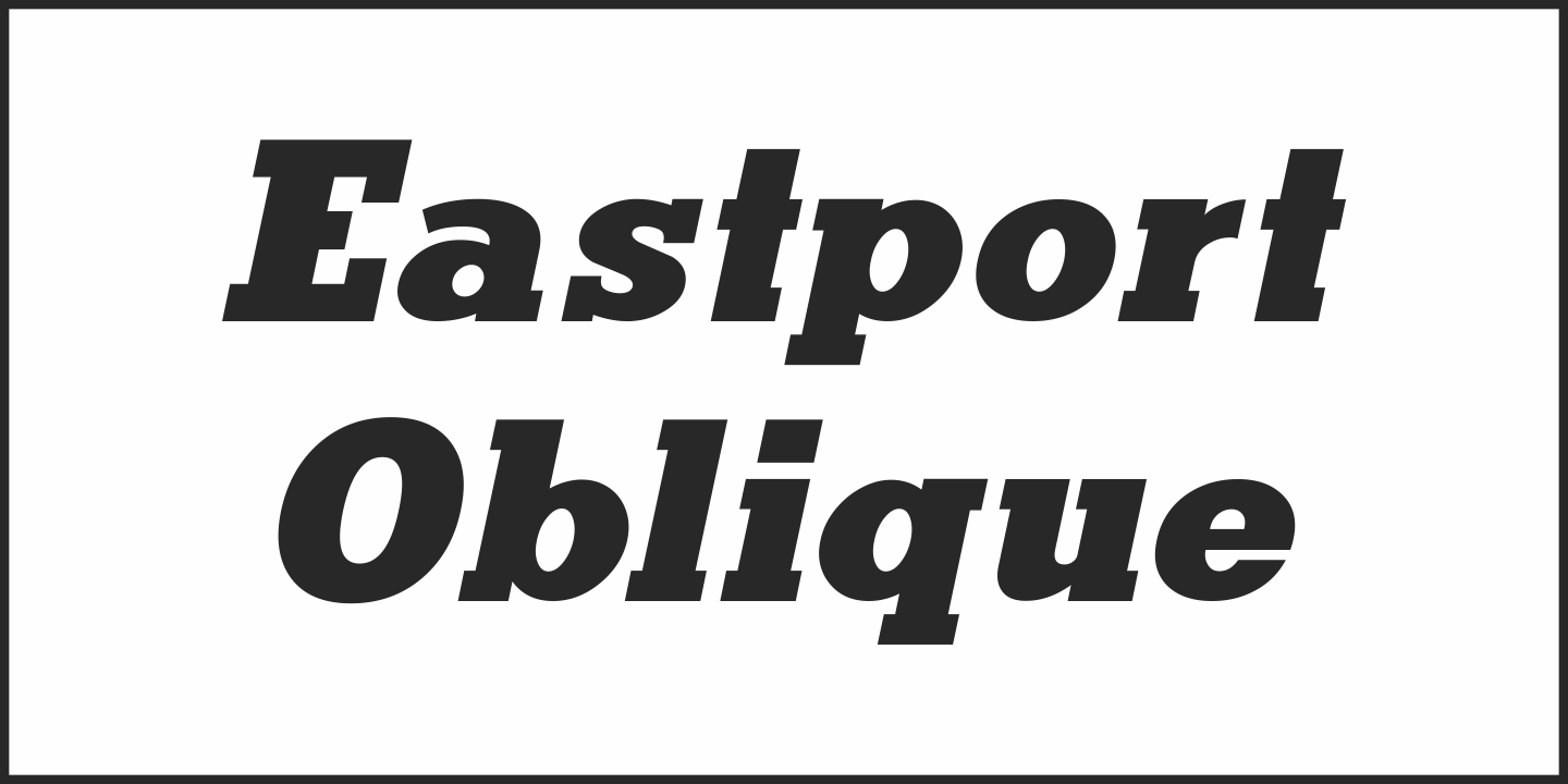 Eastport Font Poster #1