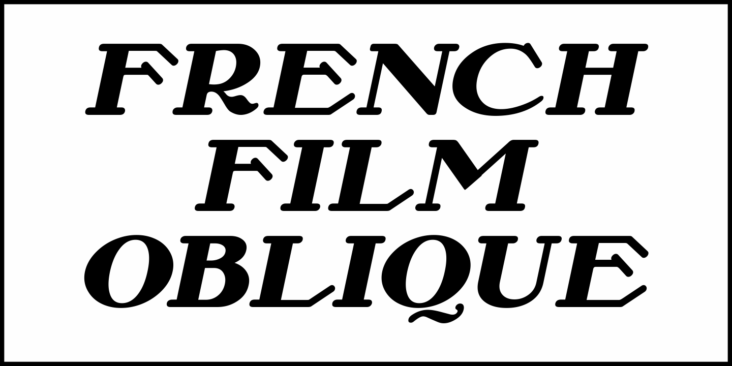 French Film Font Poster #1