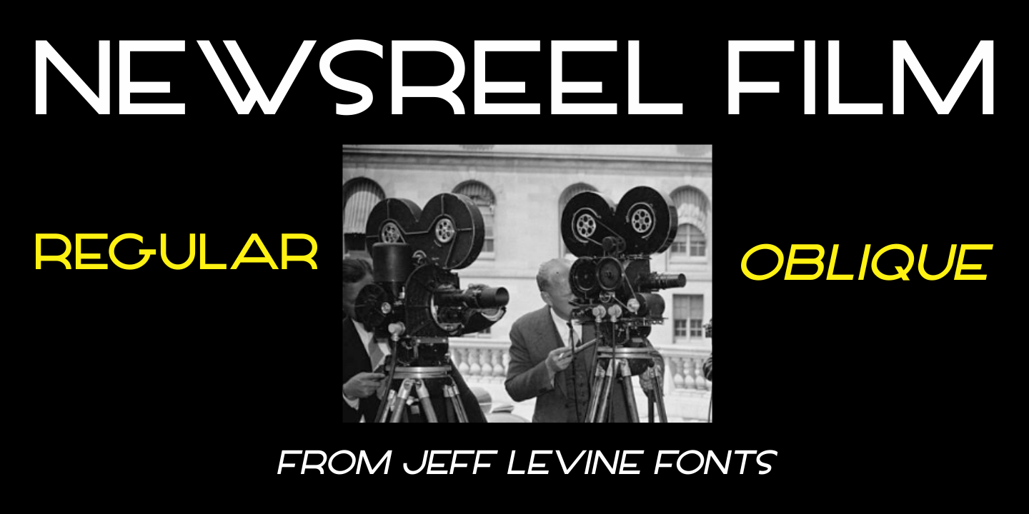 Newsreel Film Font Family Poster