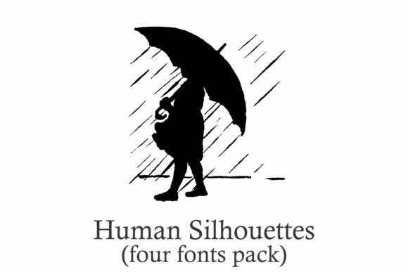 Human Silhouettes Font Poster #1