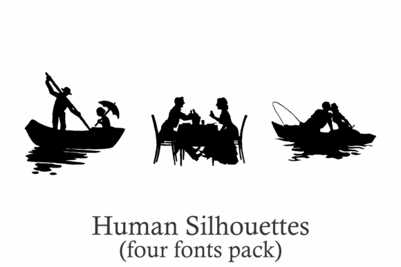 Human Silhouettes Font Poster #1