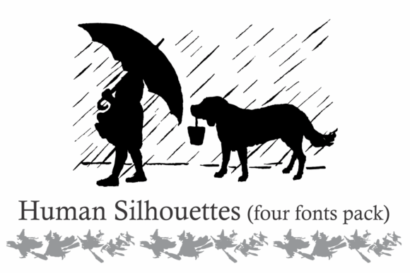 Human Silhouettes Font Poster #1