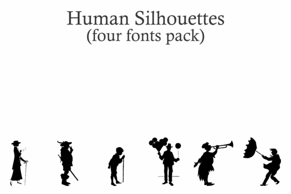 Human Silhouettes Font Poster #1