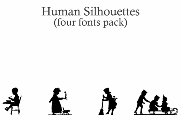 Human Silhouettes Font Poster #1
