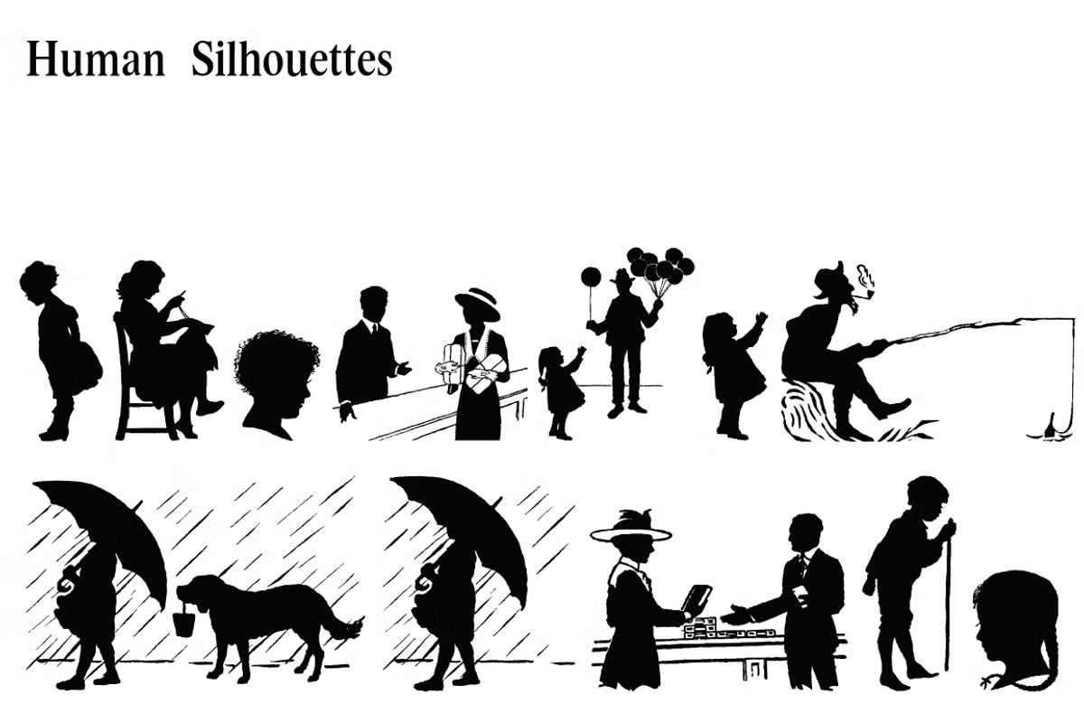 Human Silhouettes Font Poster #1