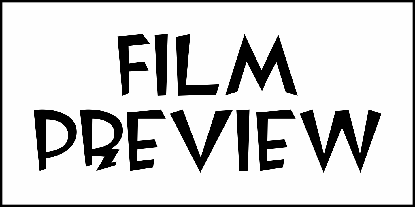Film Preview Font Poster #2