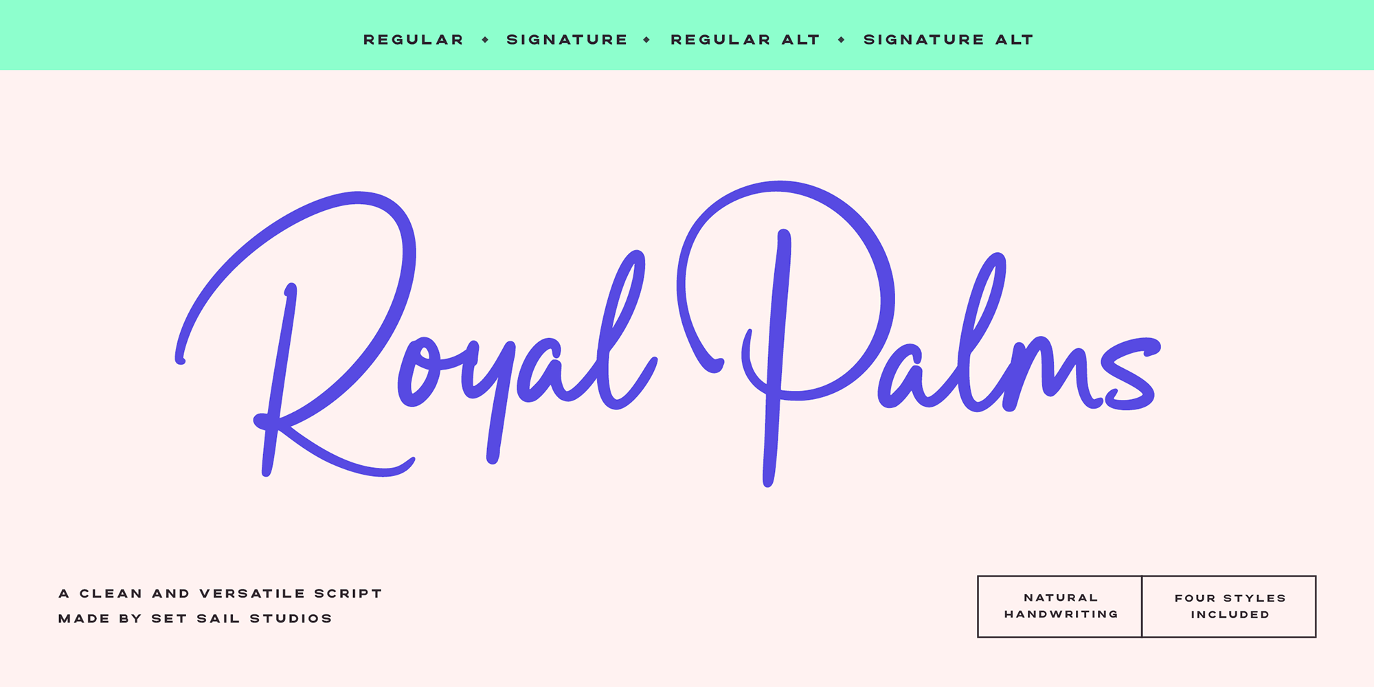 Royal Palms Font Poster #1