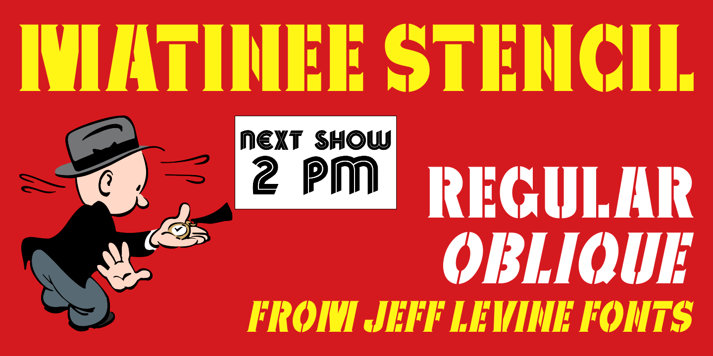 Matinee Stencil Font Poster #1