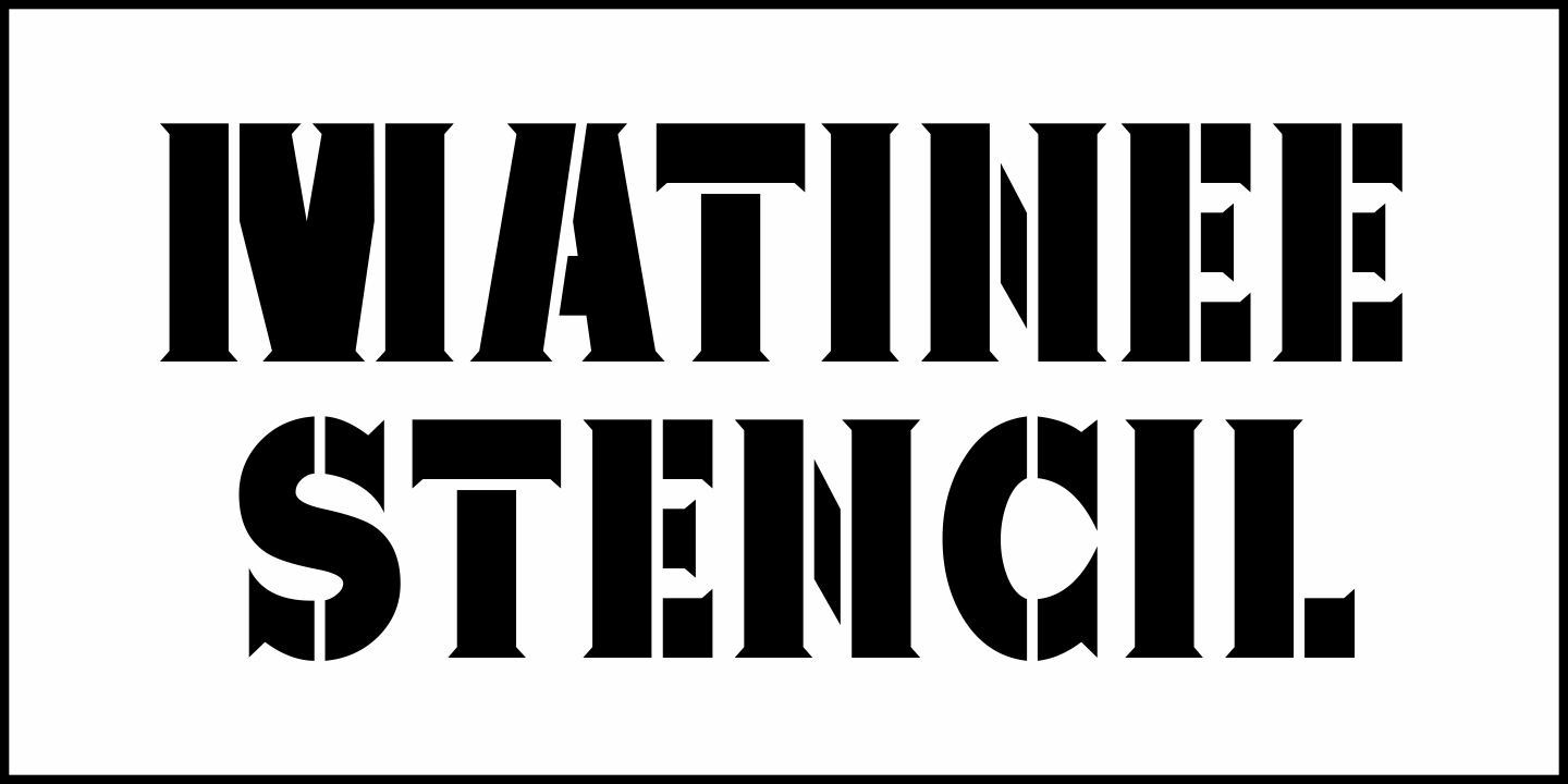Matinee Stencil Font Poster #2
