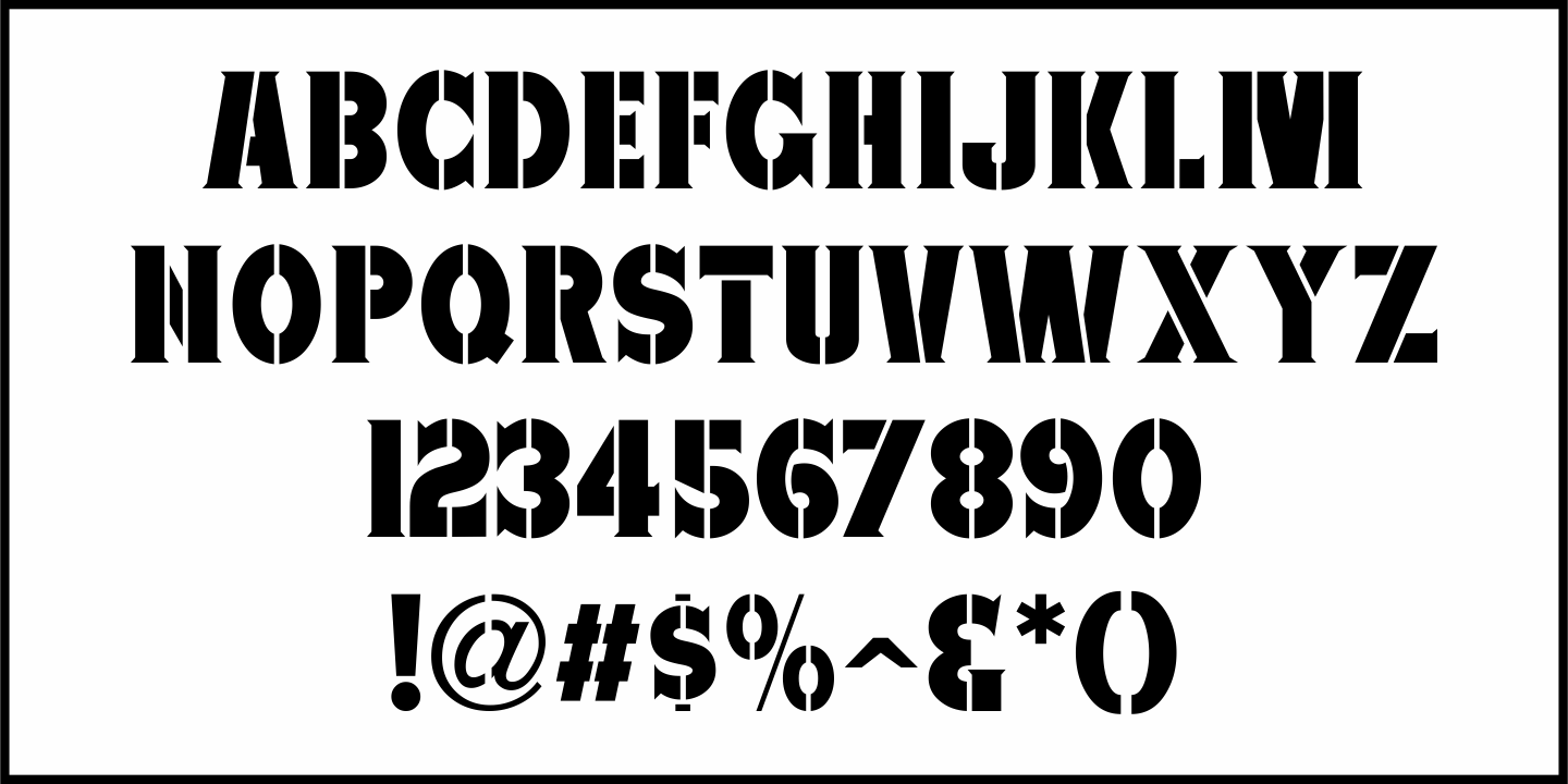Matinee Stencil Font Poster #3