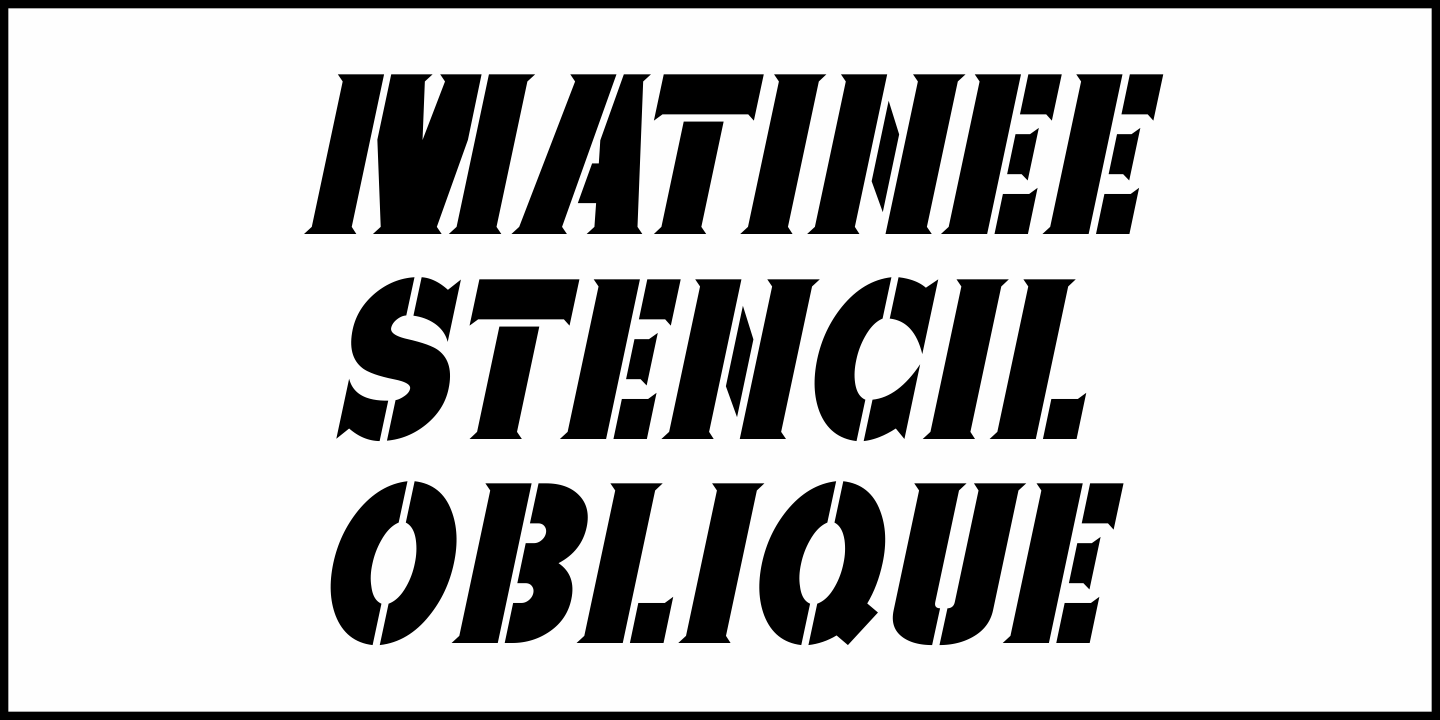 Matinee Stencil Font Poster #4