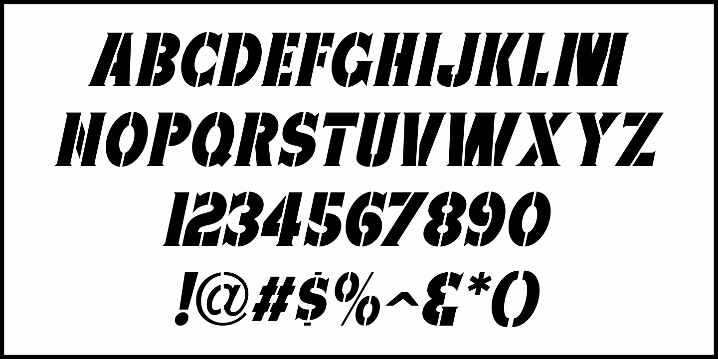 Matinee Stencil Font Poster #5