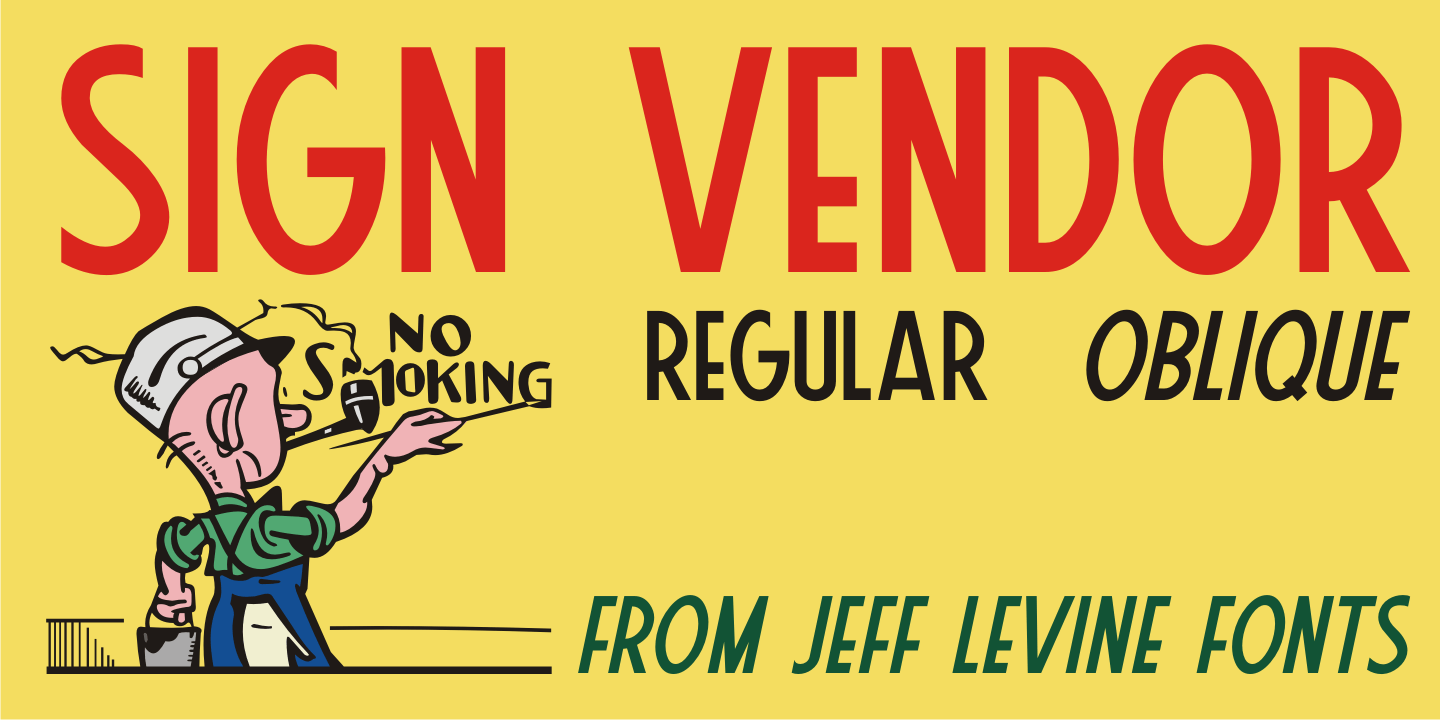 Sign Vendor Font Family Poster
