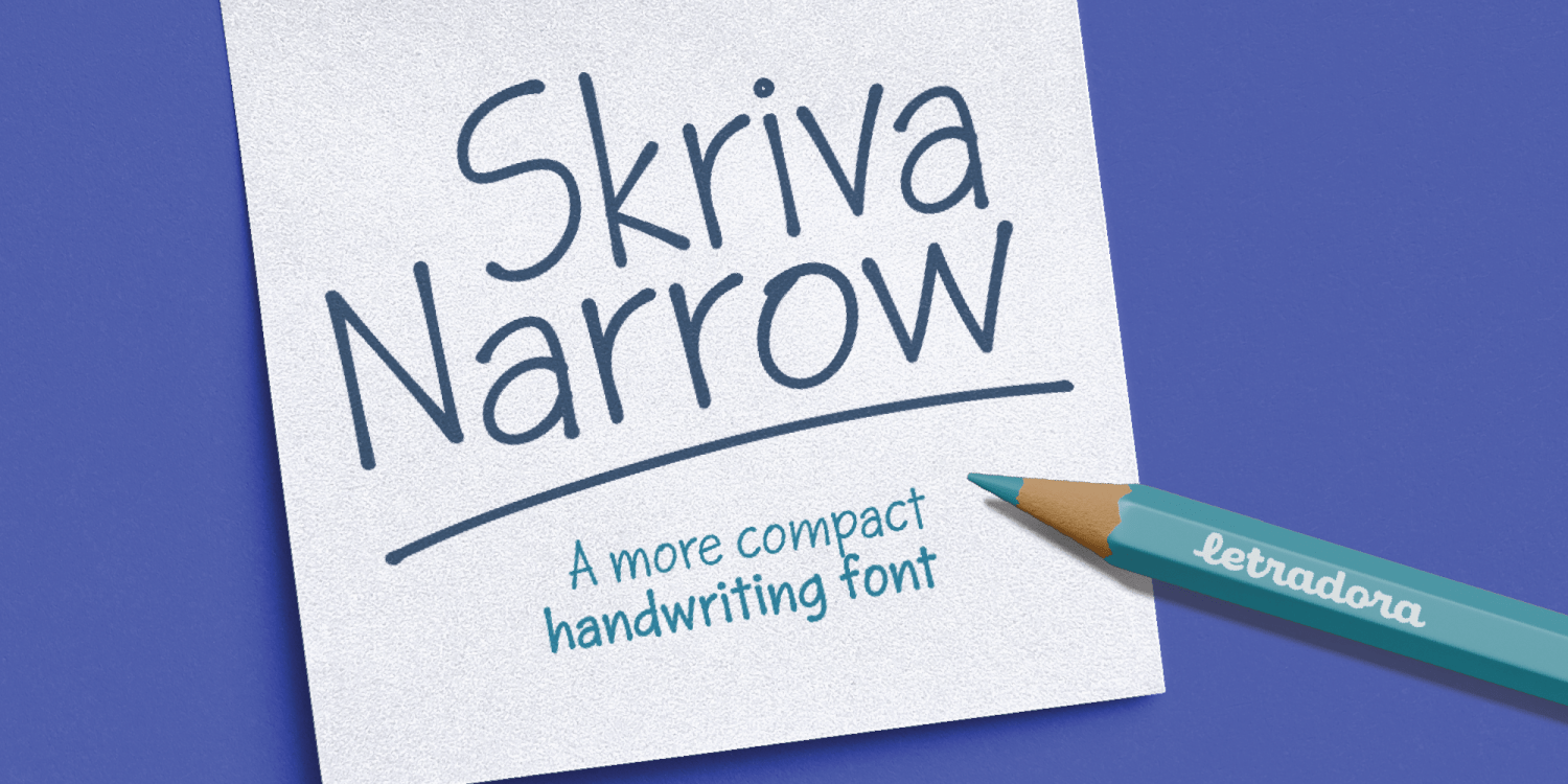 Skriva Narrow Font Poster #1