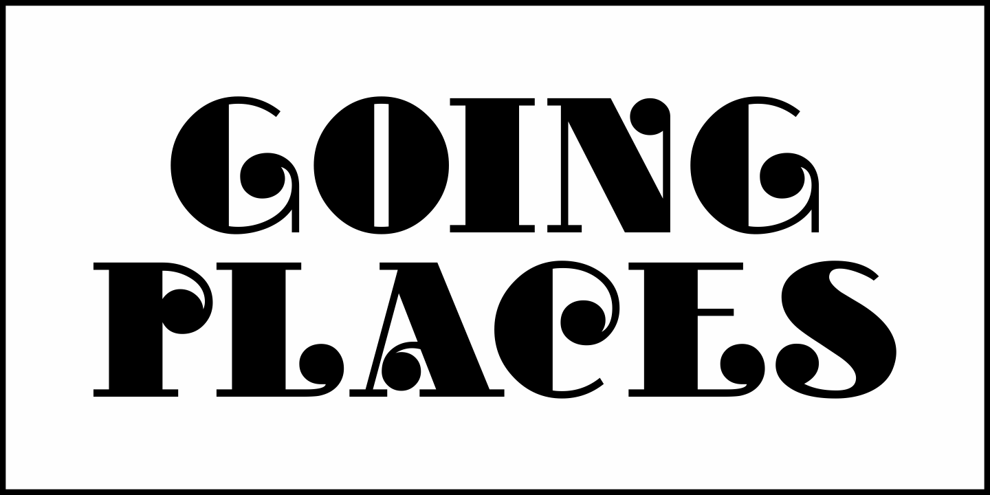 Going Places Font Poster #2
