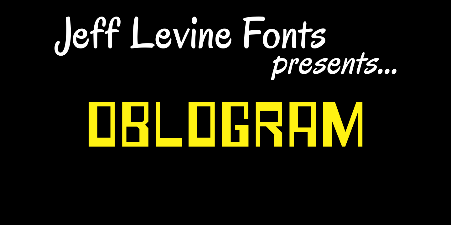 Oblogram Font Family Poster