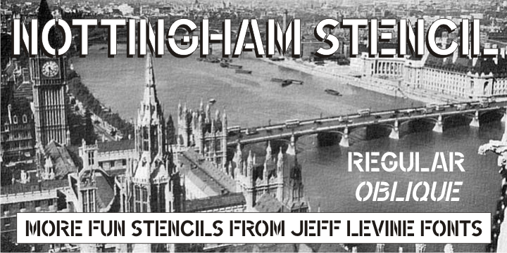 Nottingham Stencil Font Poster #1