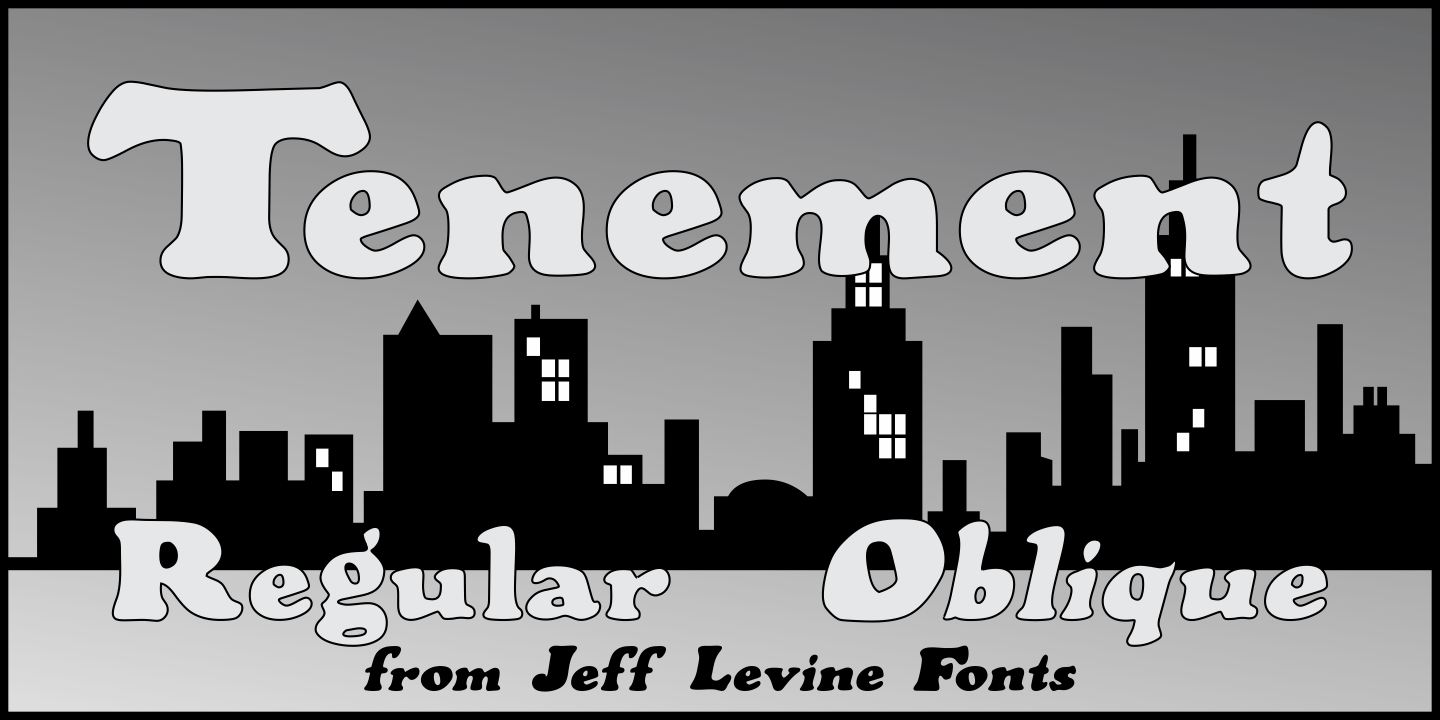 Tenement Font Poster #1