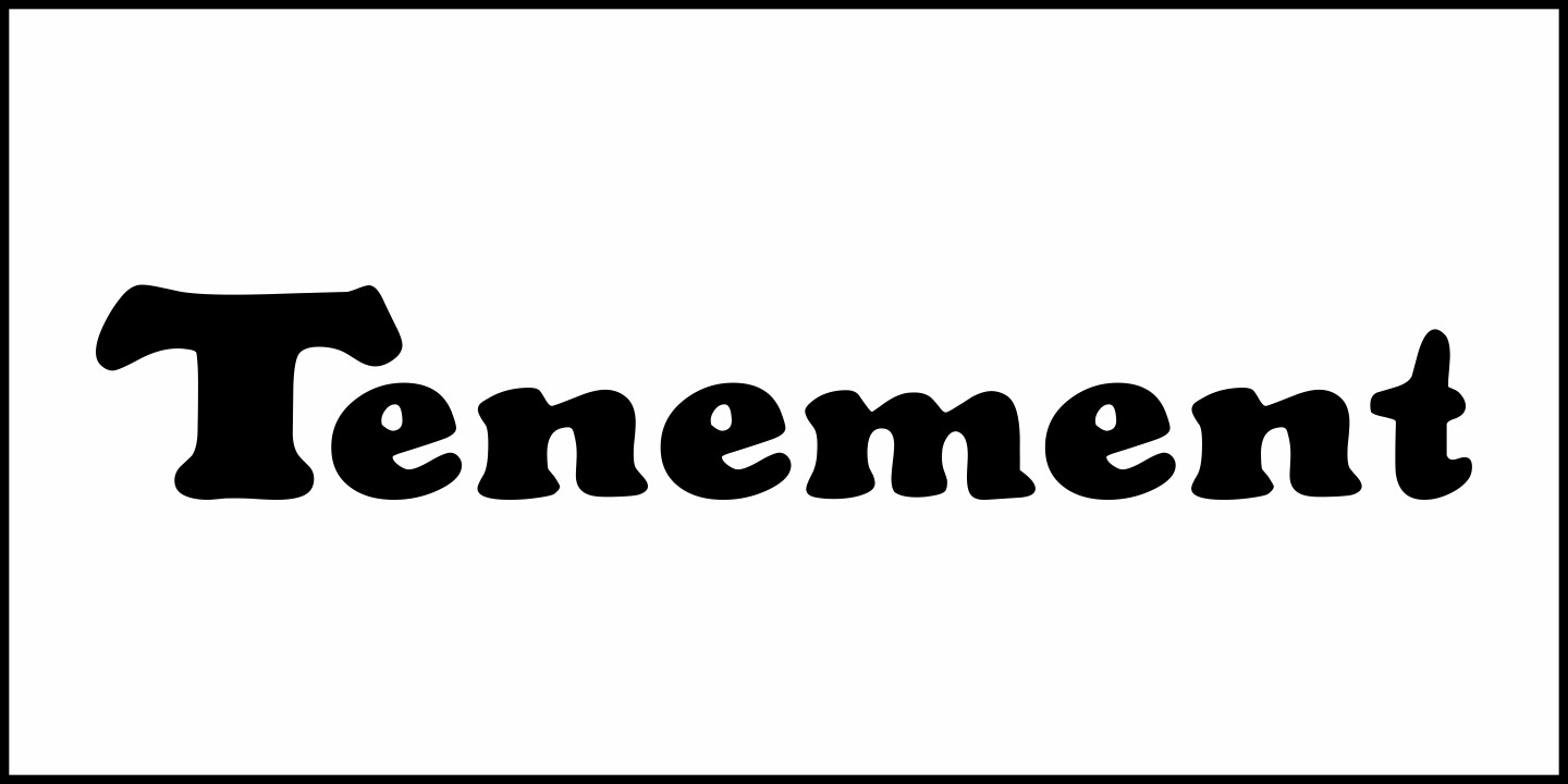 Tenement Font Poster #1