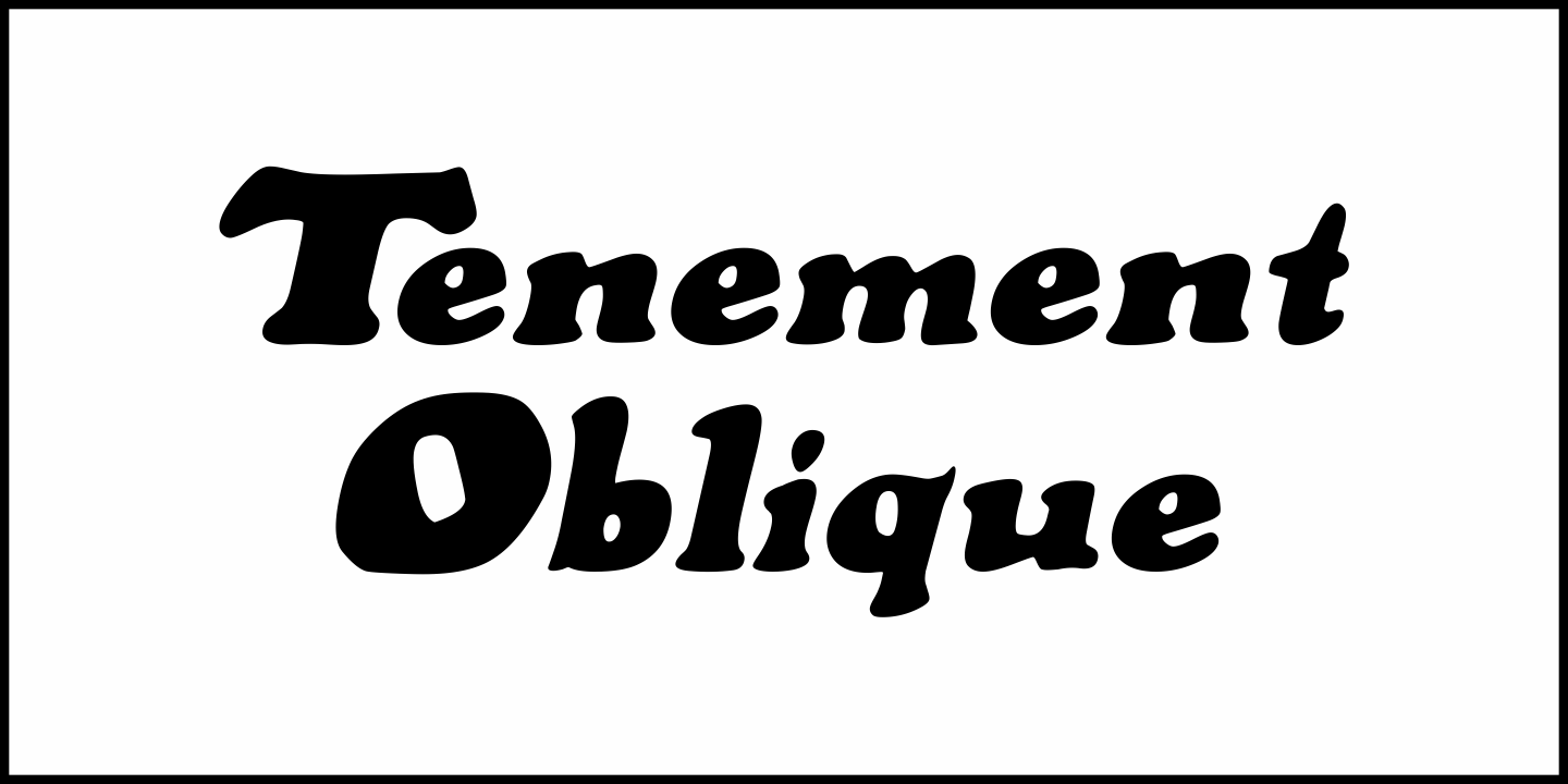 Tenement Font Poster #1