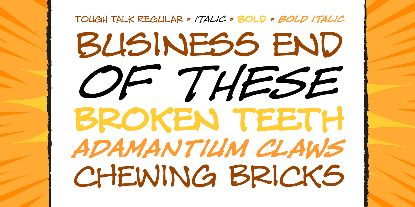 Tough Talk Font Poster #1
