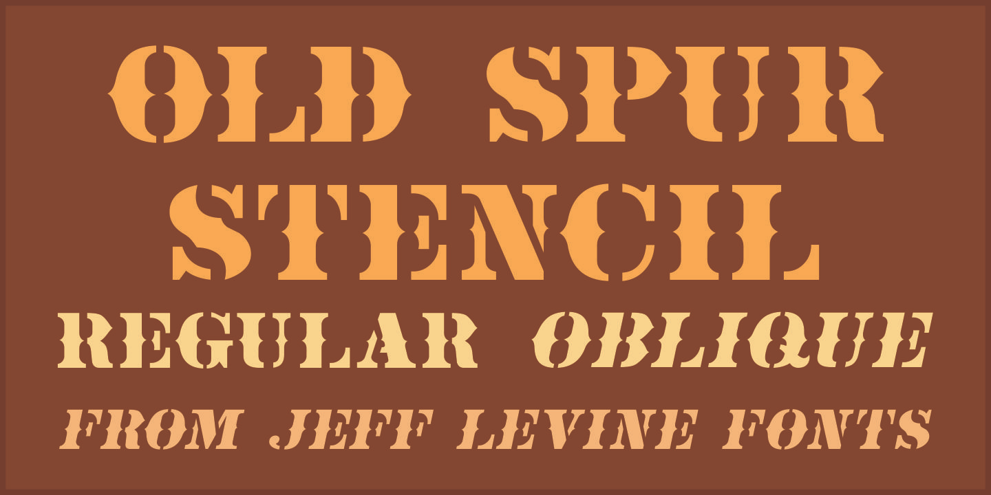 Old Spur Stencil Font Family Poster