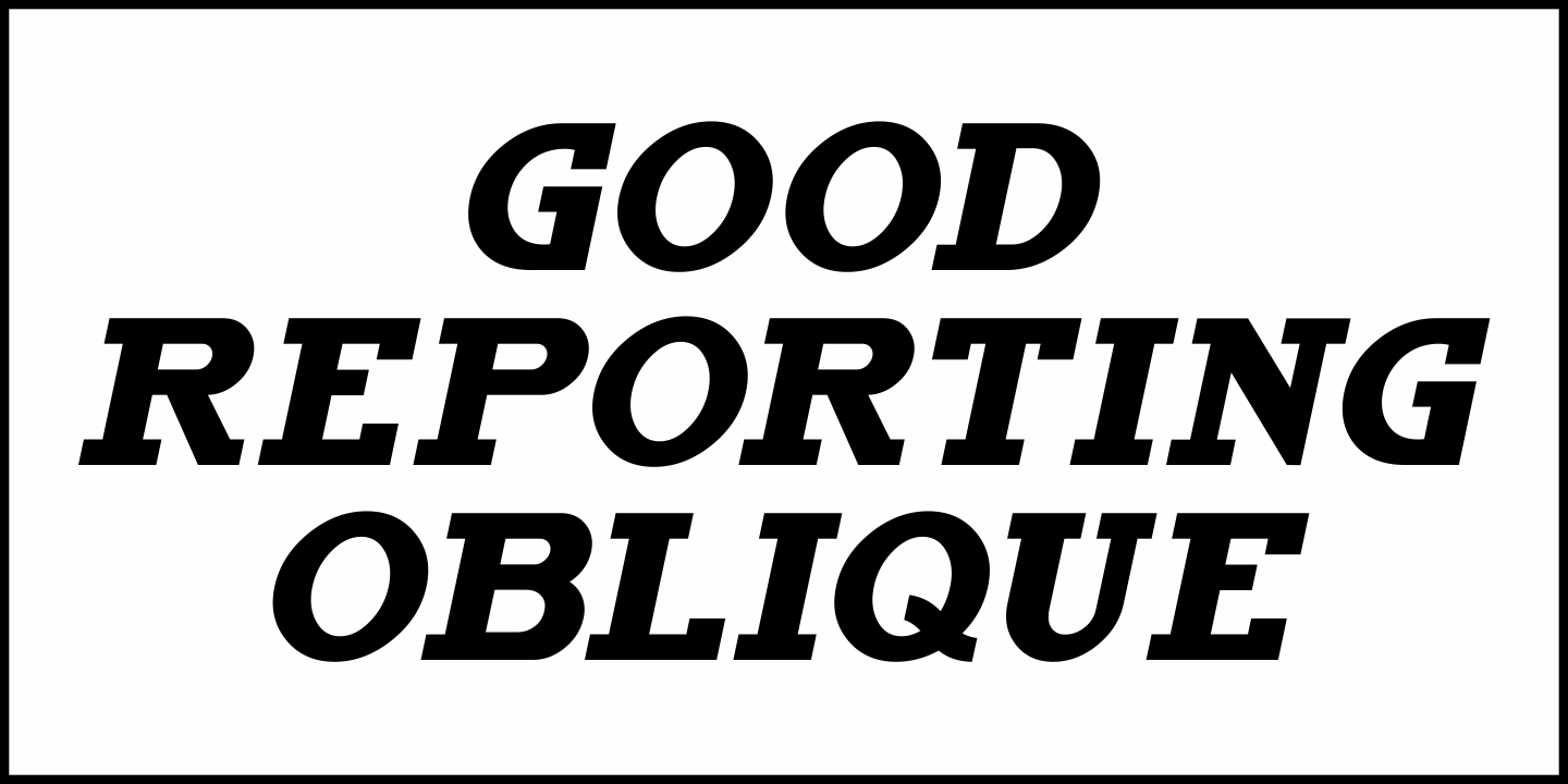Good Reporting Font Poster #4