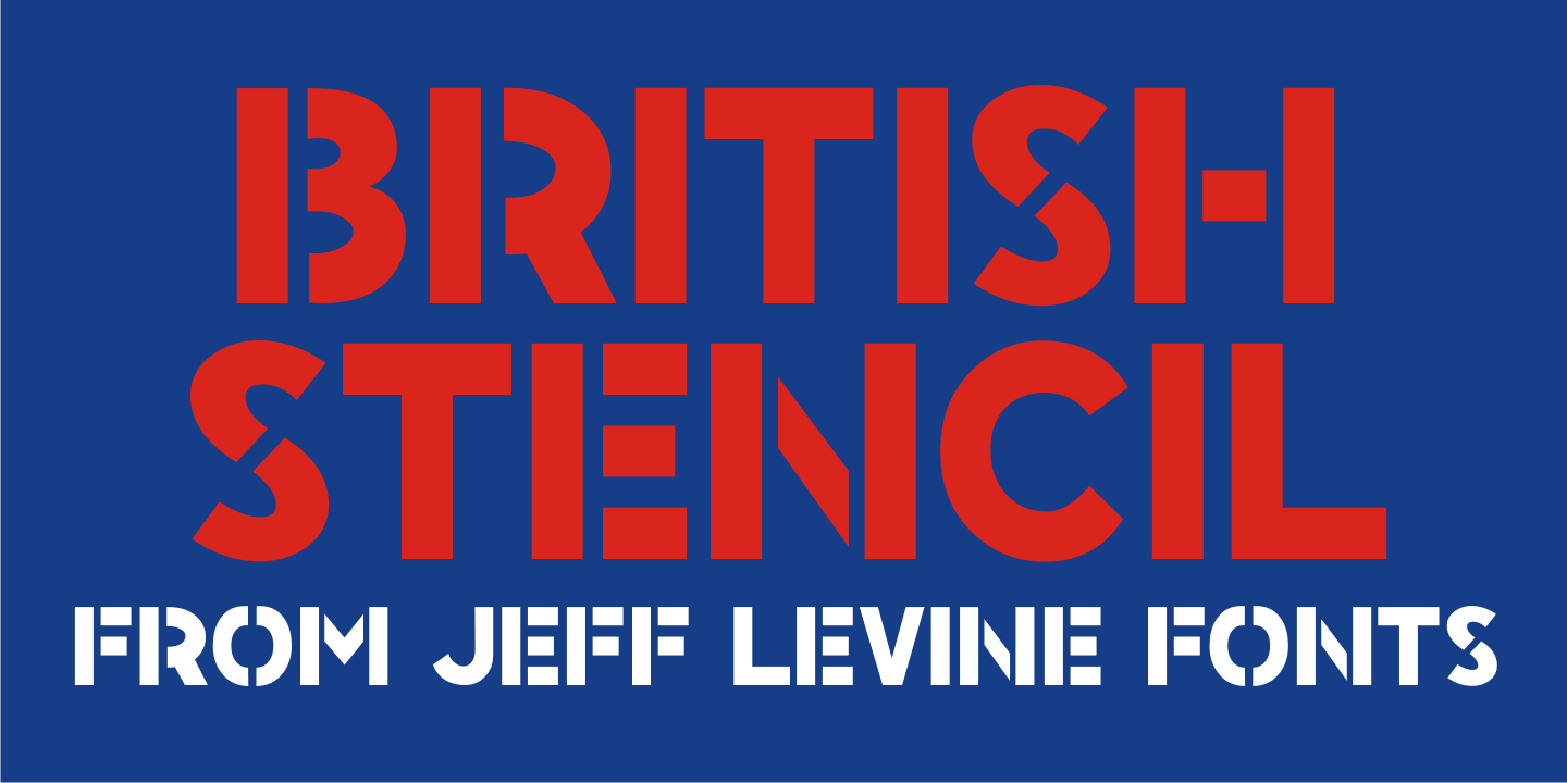 British Stencil Font Family