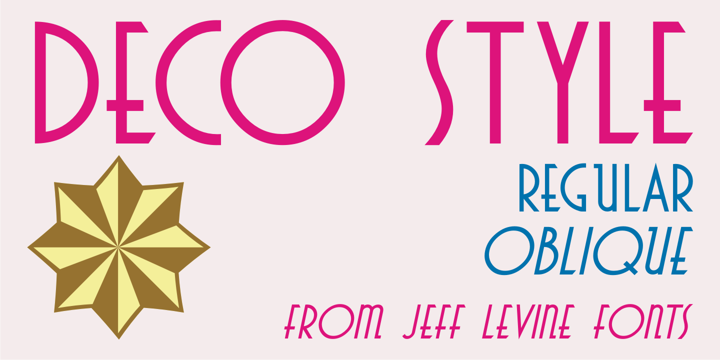 Deco Style Font Family Poster