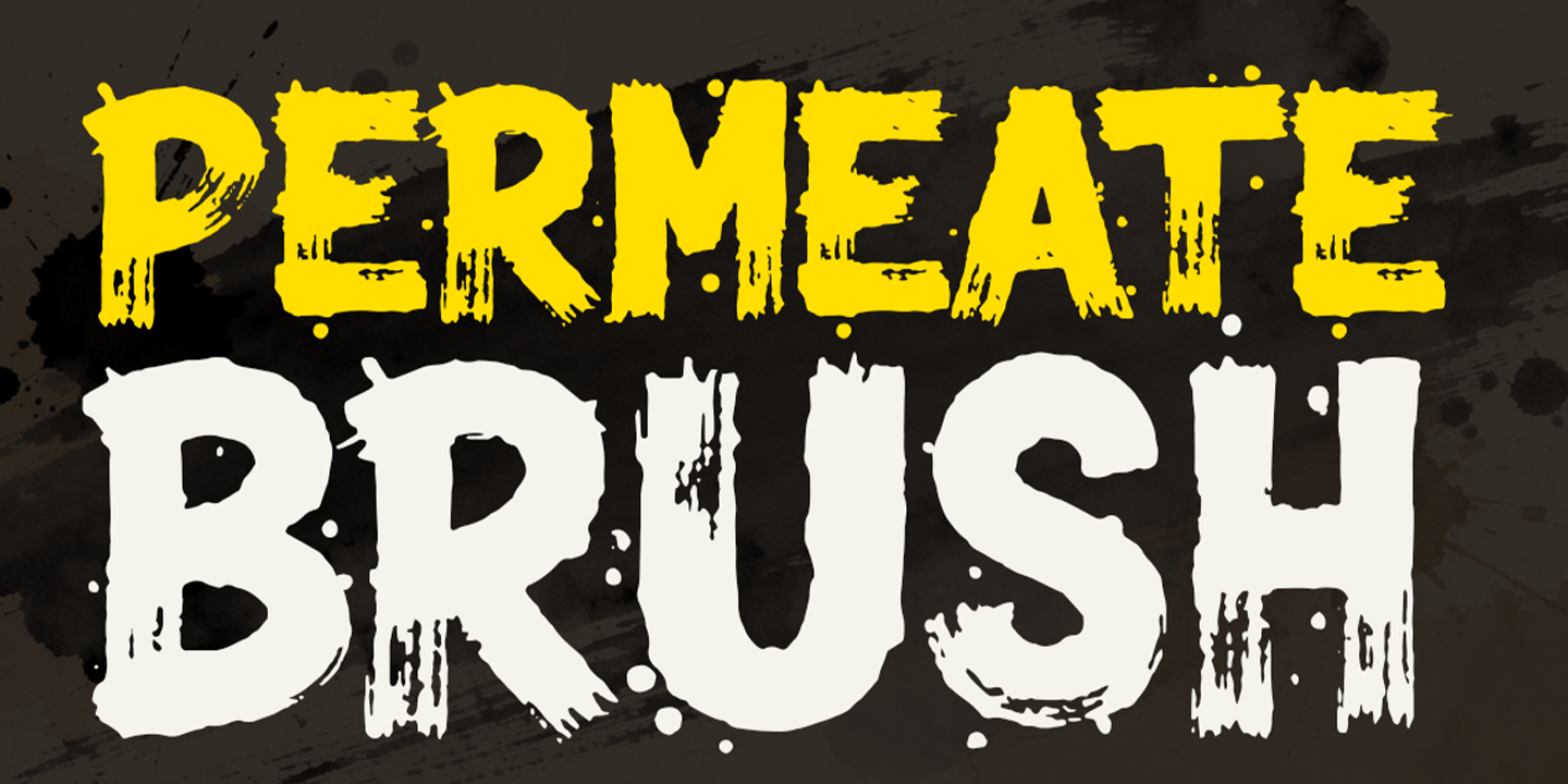 Permeate Brush Font Poster #1