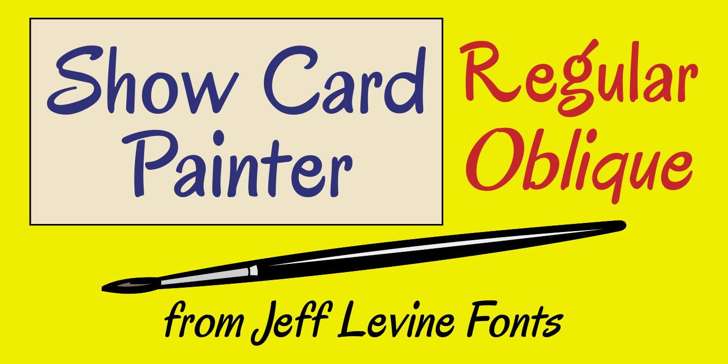 Show Card Painter Font Family
