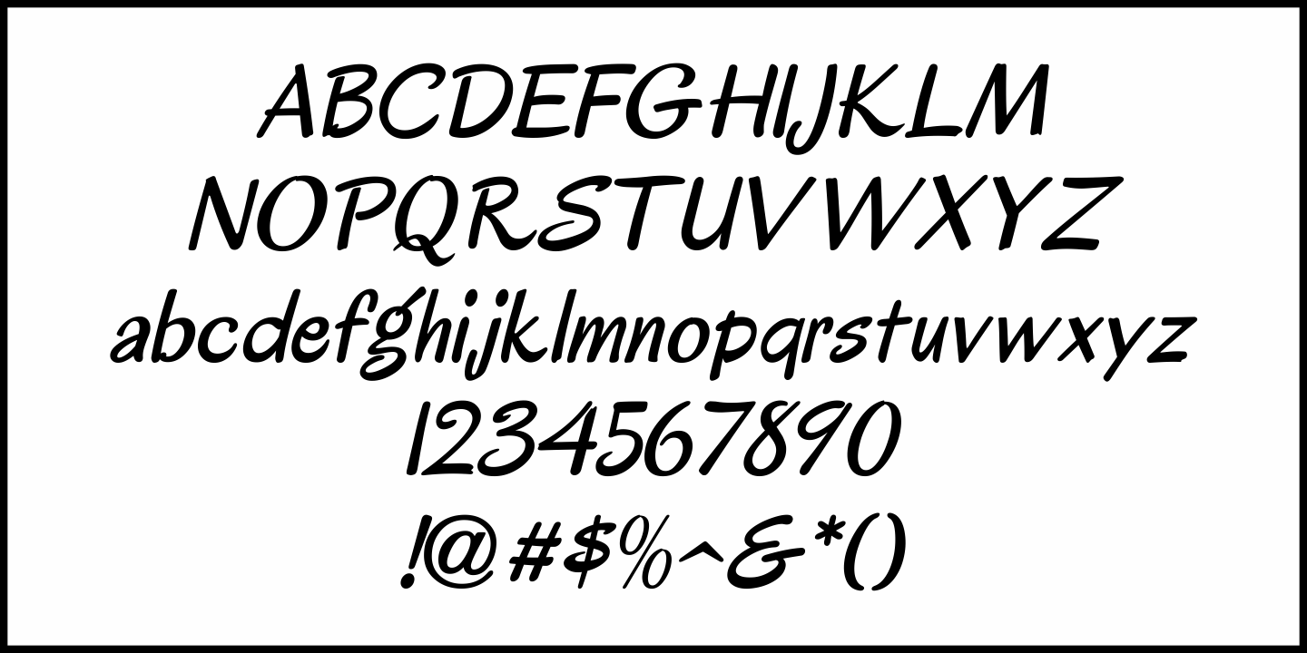 Show Card Painter Font Poster #5