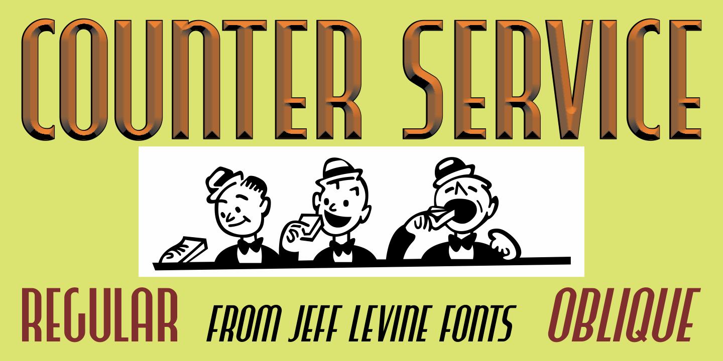 Counter Service Font Family Poster
