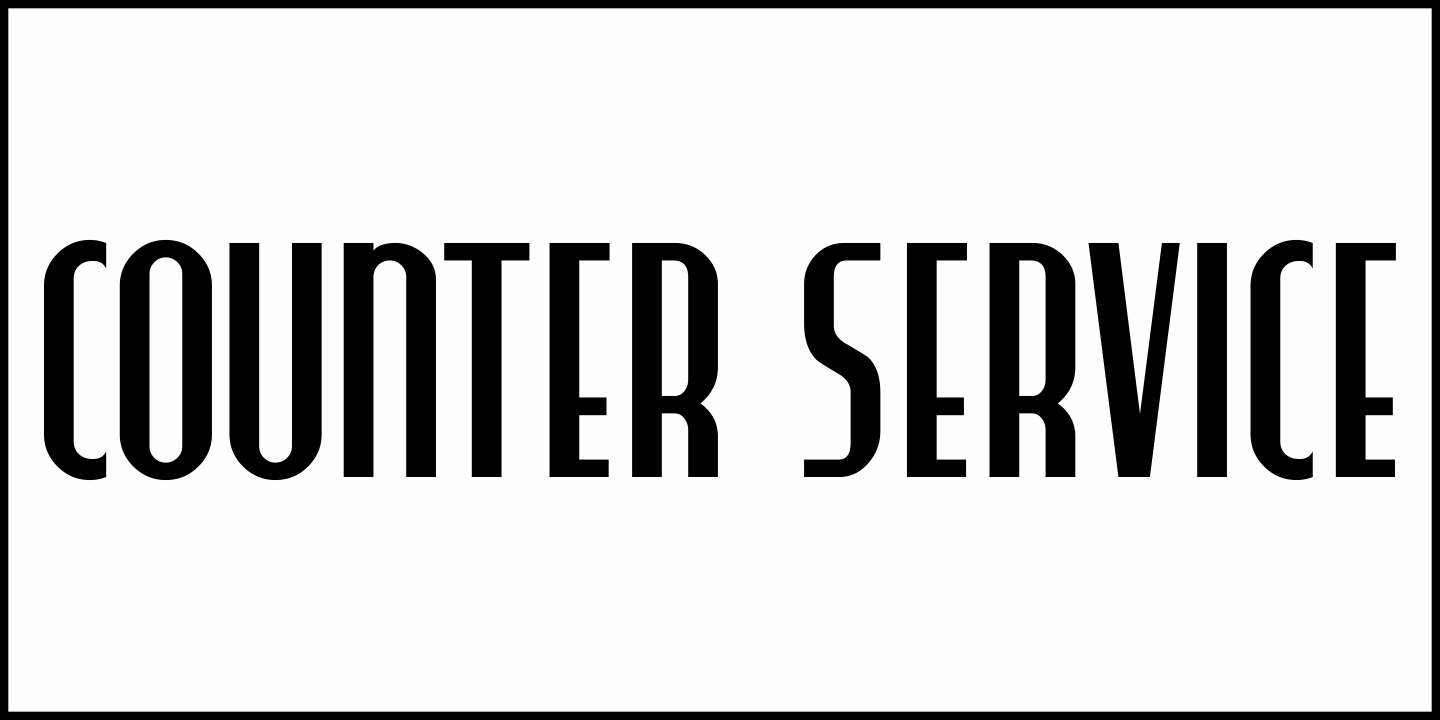 Counter Service Font Poster #2