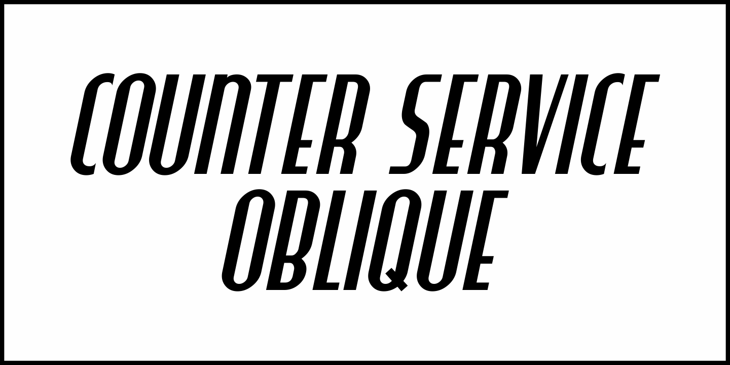 Counter Service Font Poster #4